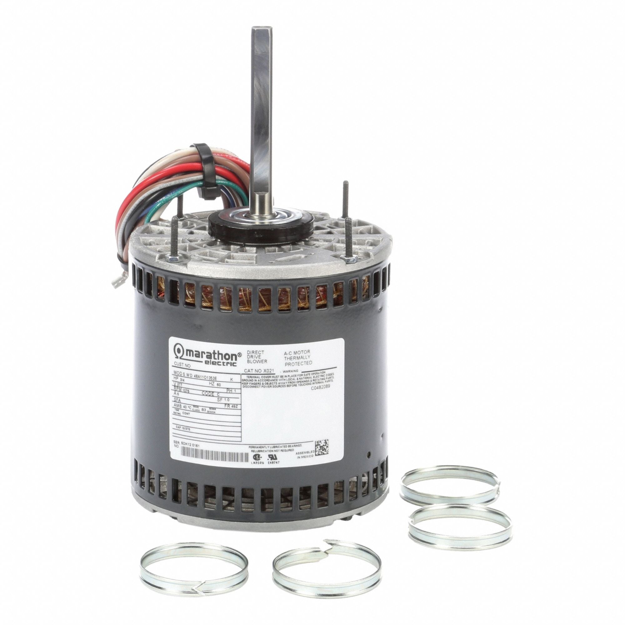 MARATHON MOTORS 048A11O1353 Direct Drive Blower Motor 277V