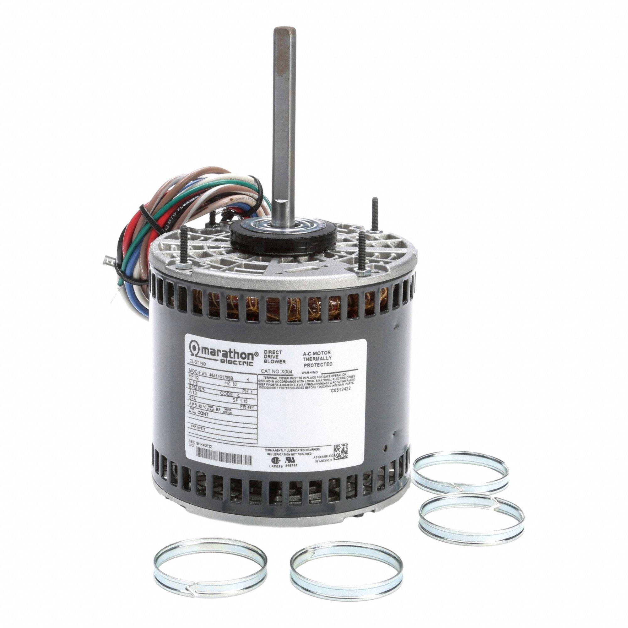 MARATHON MOTORS 048A11O1755 Direct Drive Blower Motor 115V