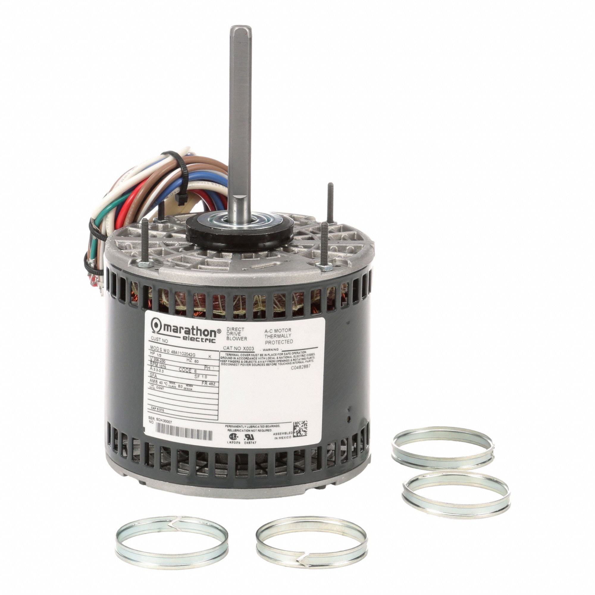 MARATHON MOTORS 048A11O2042 Direct Drive Blower Motor 208-230V