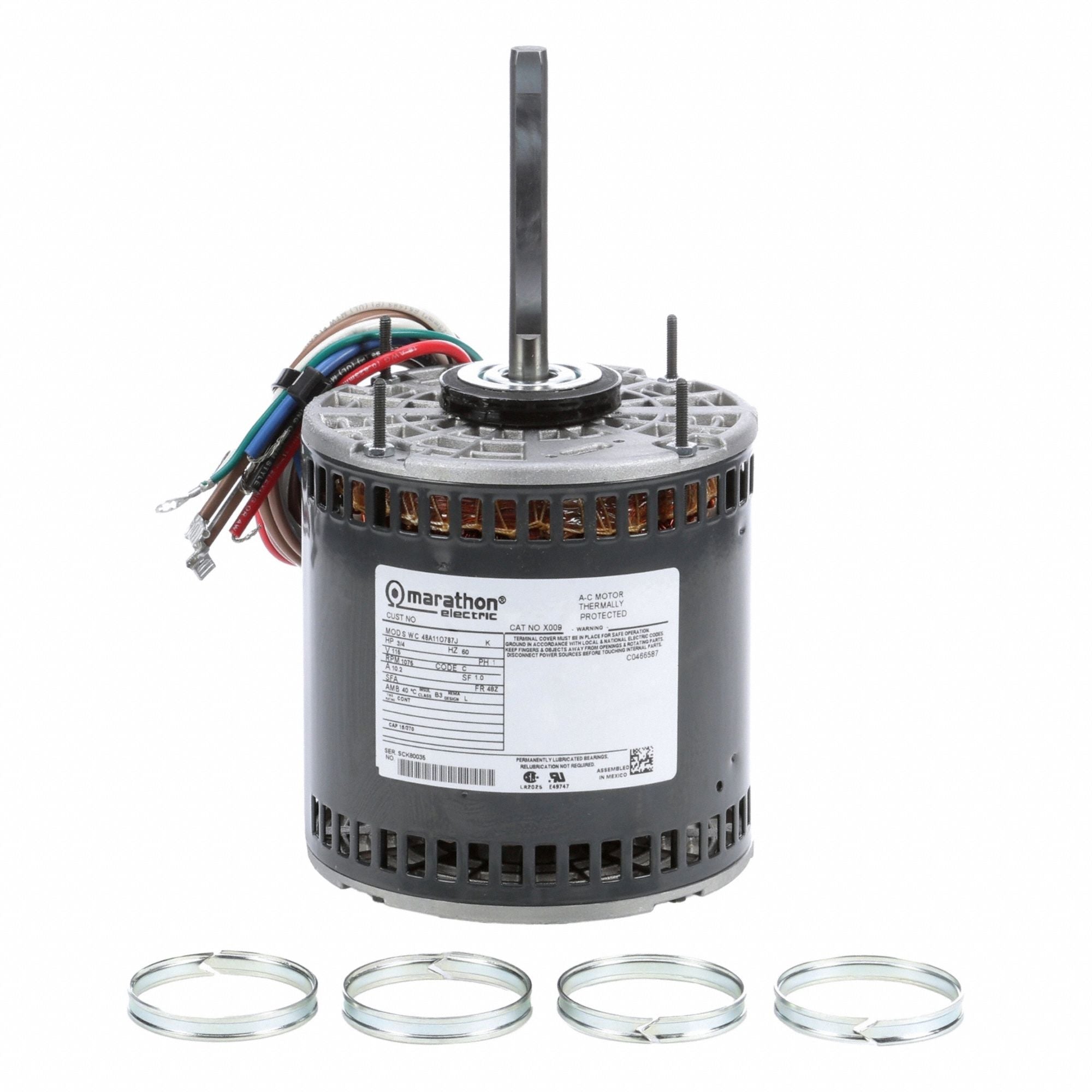 MARATHON MOTORS 048A11O787 Direct Drive Blower Motor 115V
