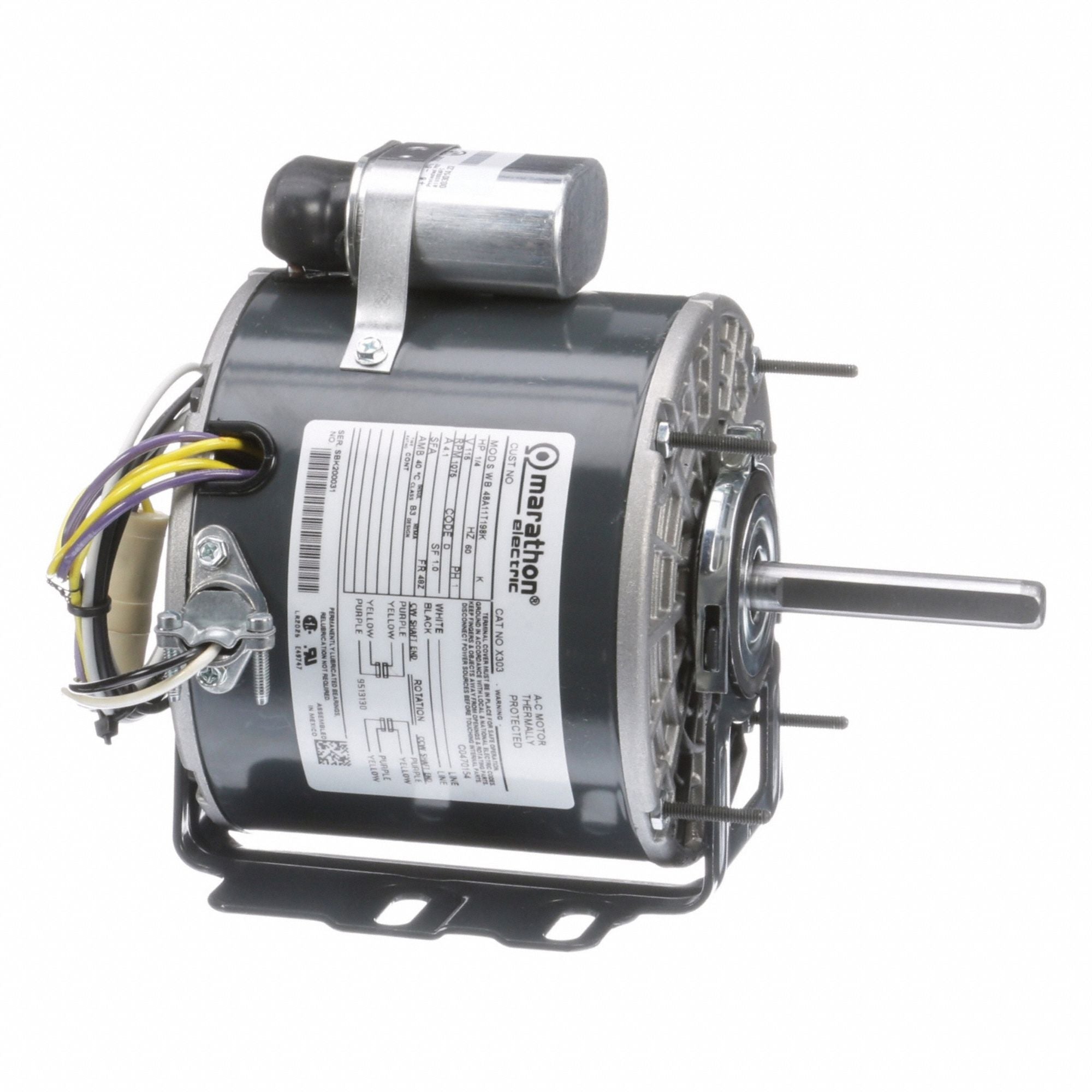 MARATHON MOTORS 048A11T198 Direct Drive Blower Motor 115V