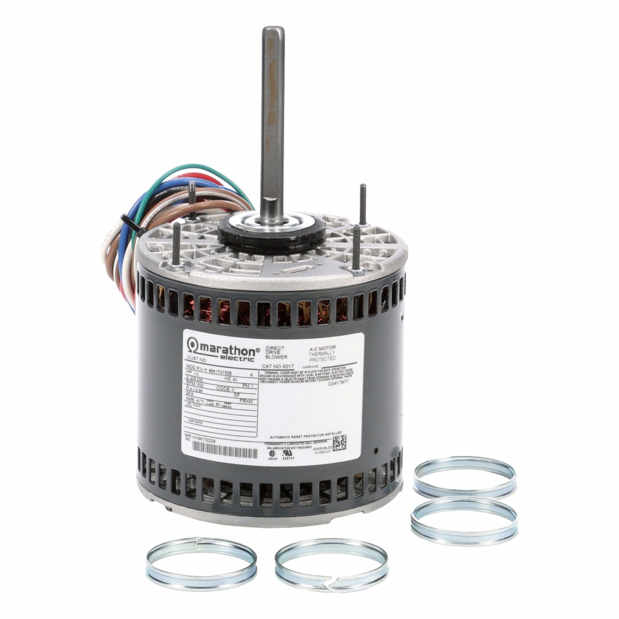 MARATHON MOTORS 048A17O155 Direct Drive Blower Motor 208-230V
