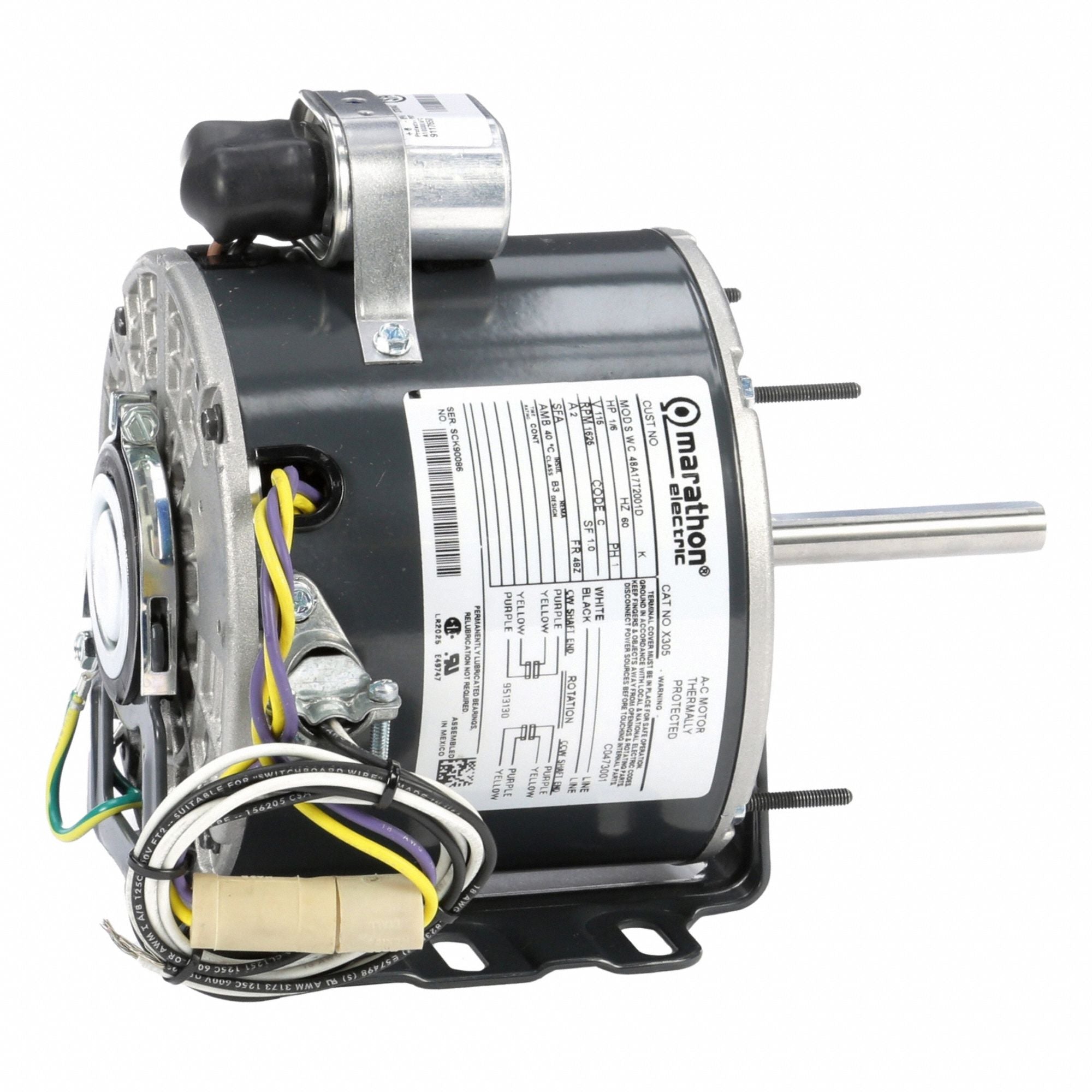 MARATHON MOTORS 048A17T2001 Direct Drive Blower Motor 115V