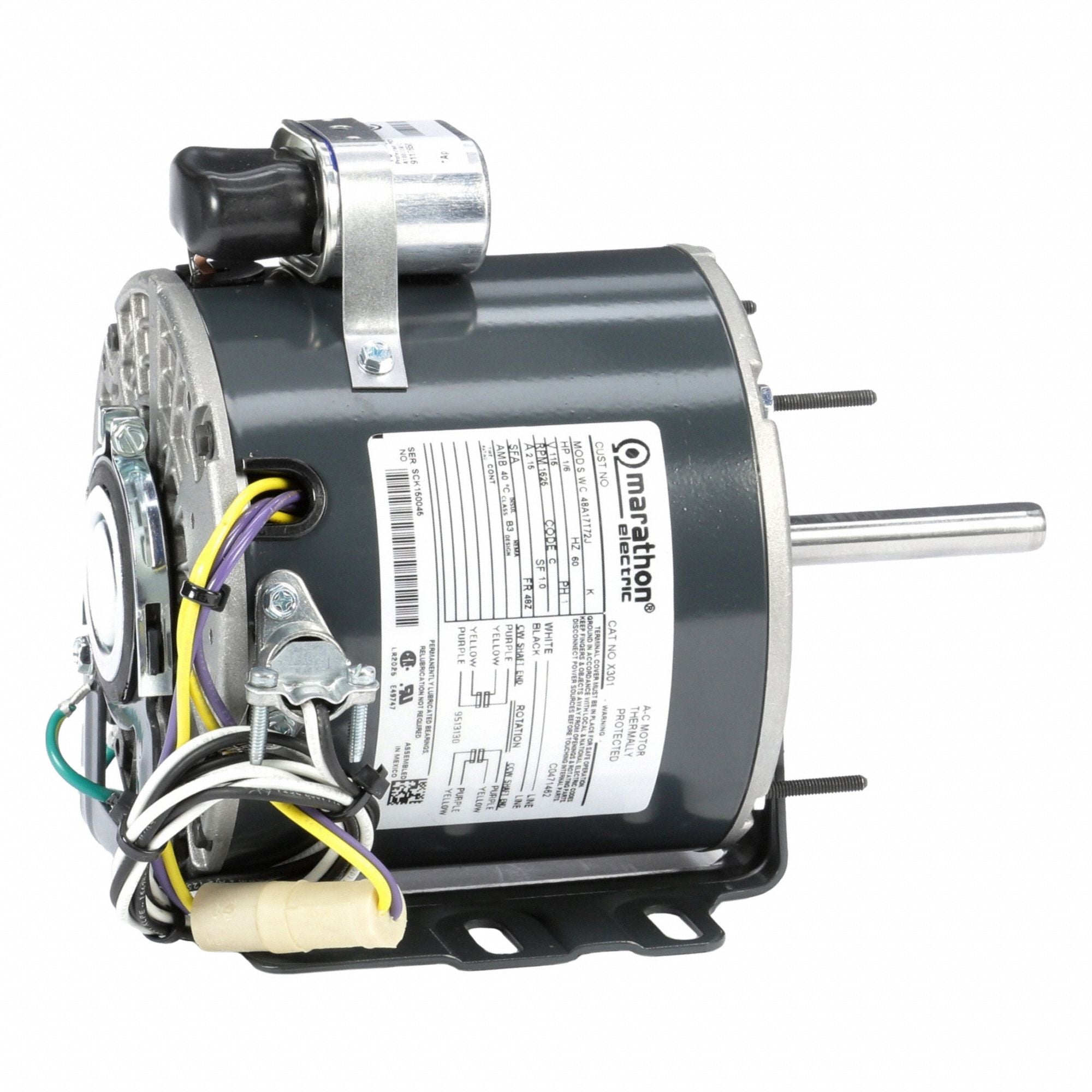 MARATHON MOTORS 048A17T72 Direct Drive Blower Motor 115V