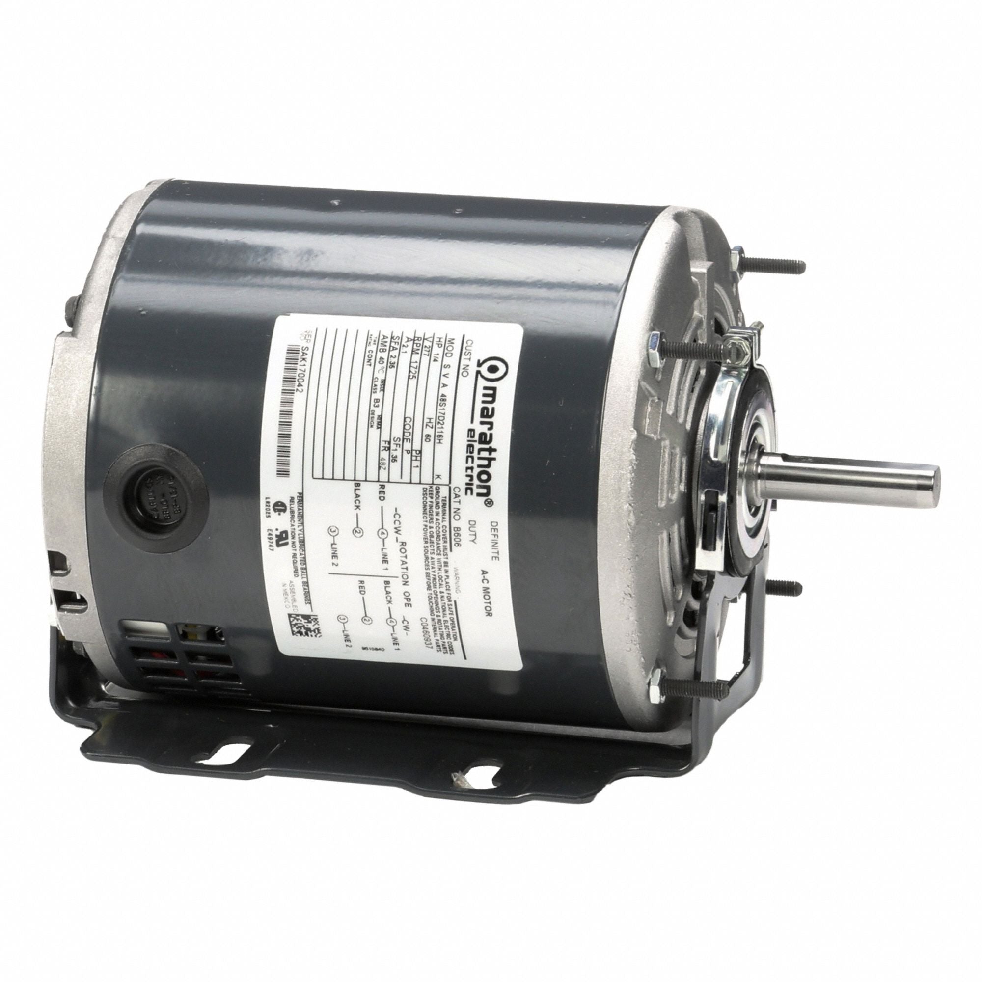 MARATHON MOTORS 048S17D2116 Direct Drive Blower Motor 277V