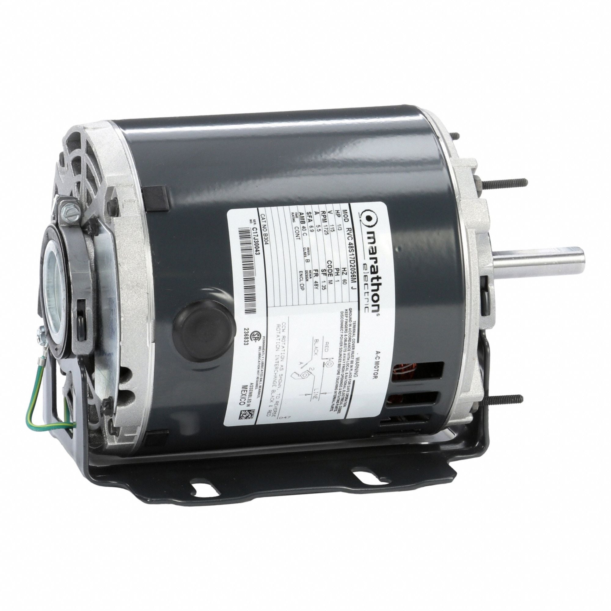 MARATHON MOTORS 048S17D2117 Direct Drive Blower Motor 277V