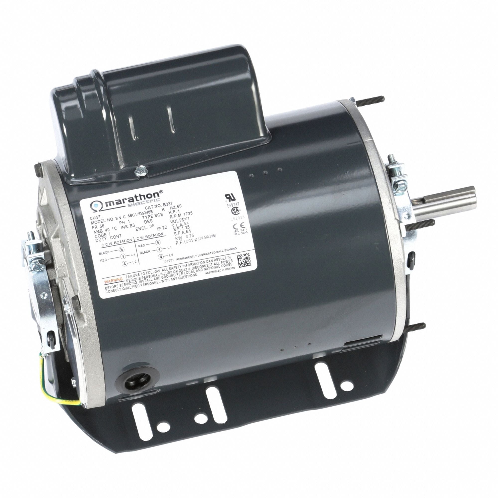 MARATHON MOTORS 056C17D5348 Direct Drive Blower Motor 277V