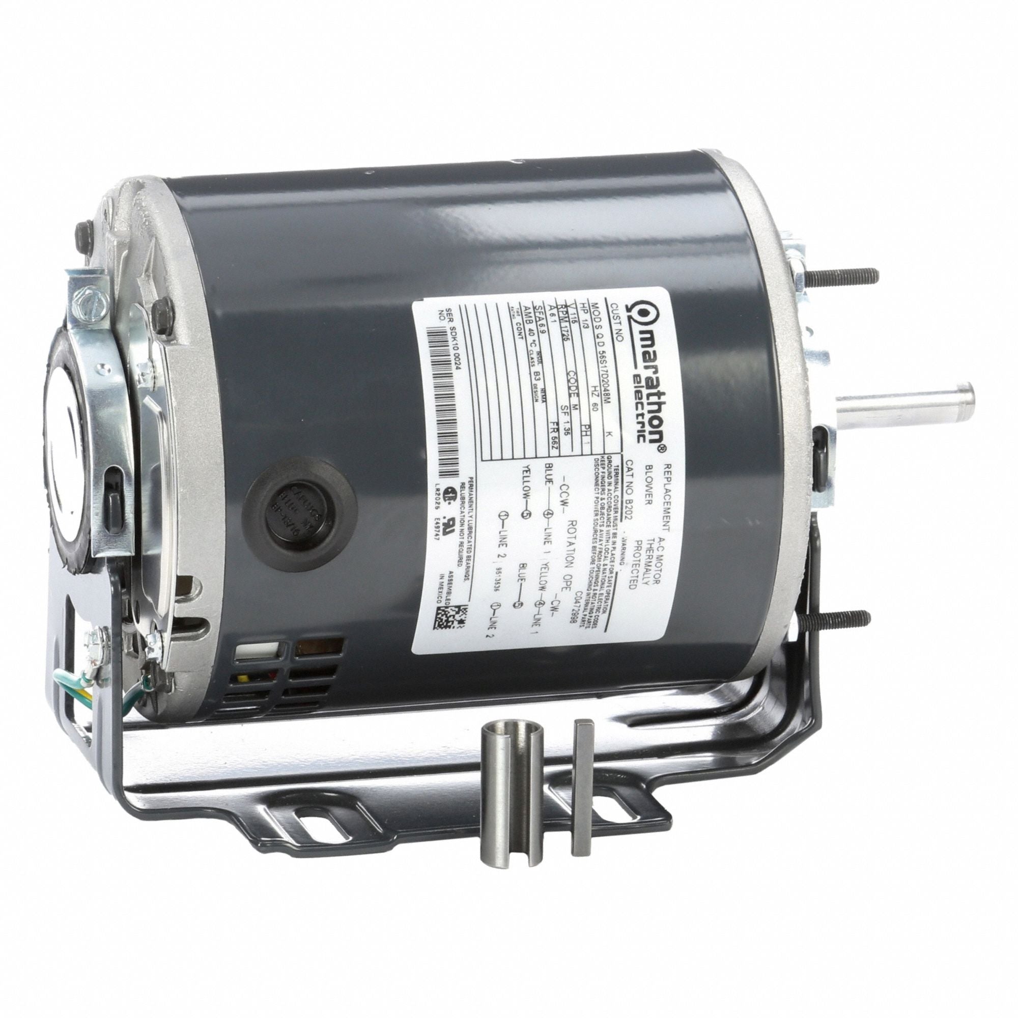MARATHON MOTORS 056S17D2048 Direct Drive Blower Motor 115V