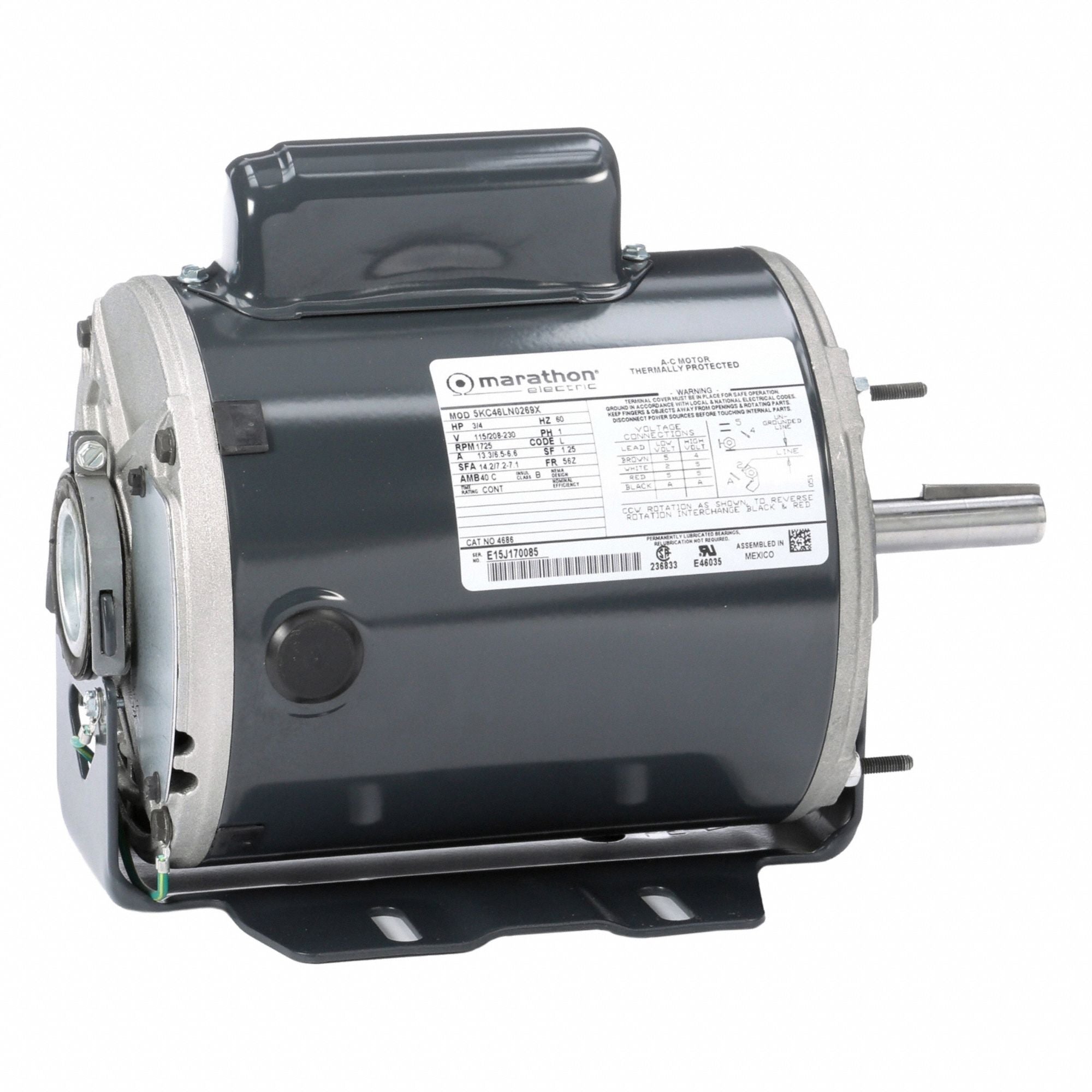 MARATHON MOTORS 5KC46LN0269X Direct Drive Blower Motor 115/208-230V