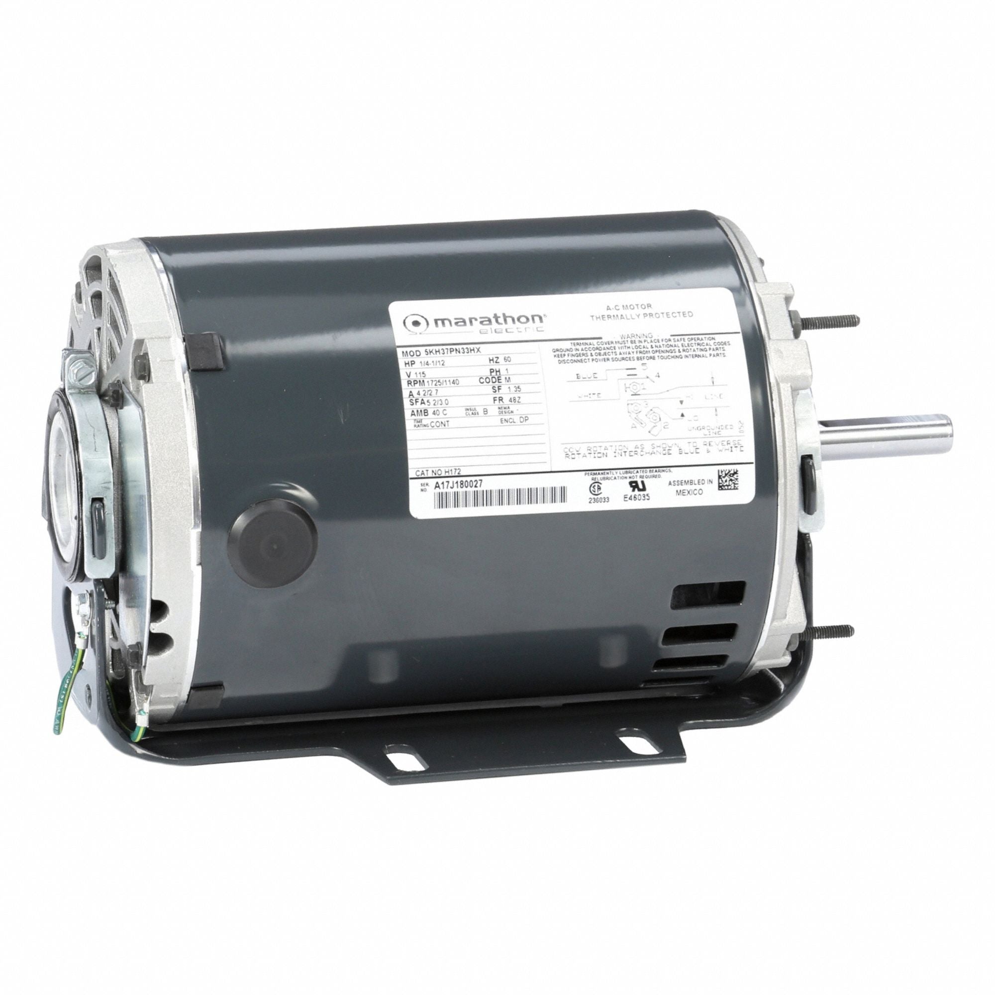 MARATHON MOTORS 5KH37PN33X Direct Drive Blower Motor 115V