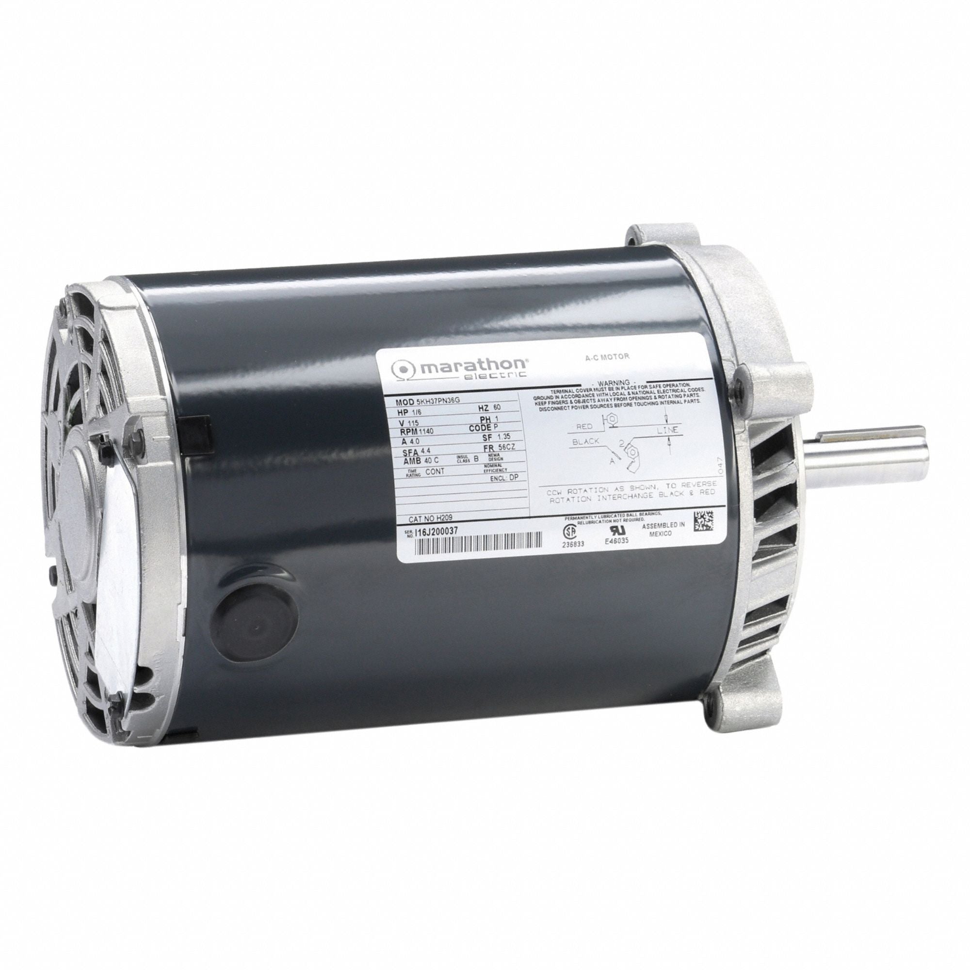 MARATHON MOTORS 5KH37PN36 Direct Drive Blower Motor 115V