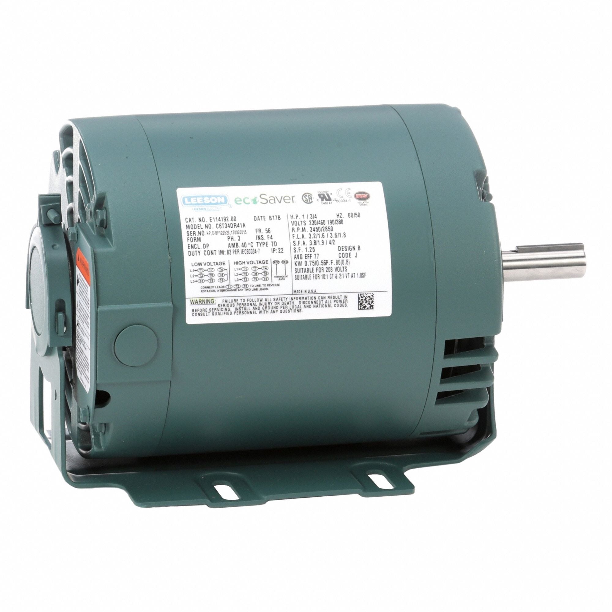 LESSON E11419200 General Purpose Motor 230/460V 22 lb