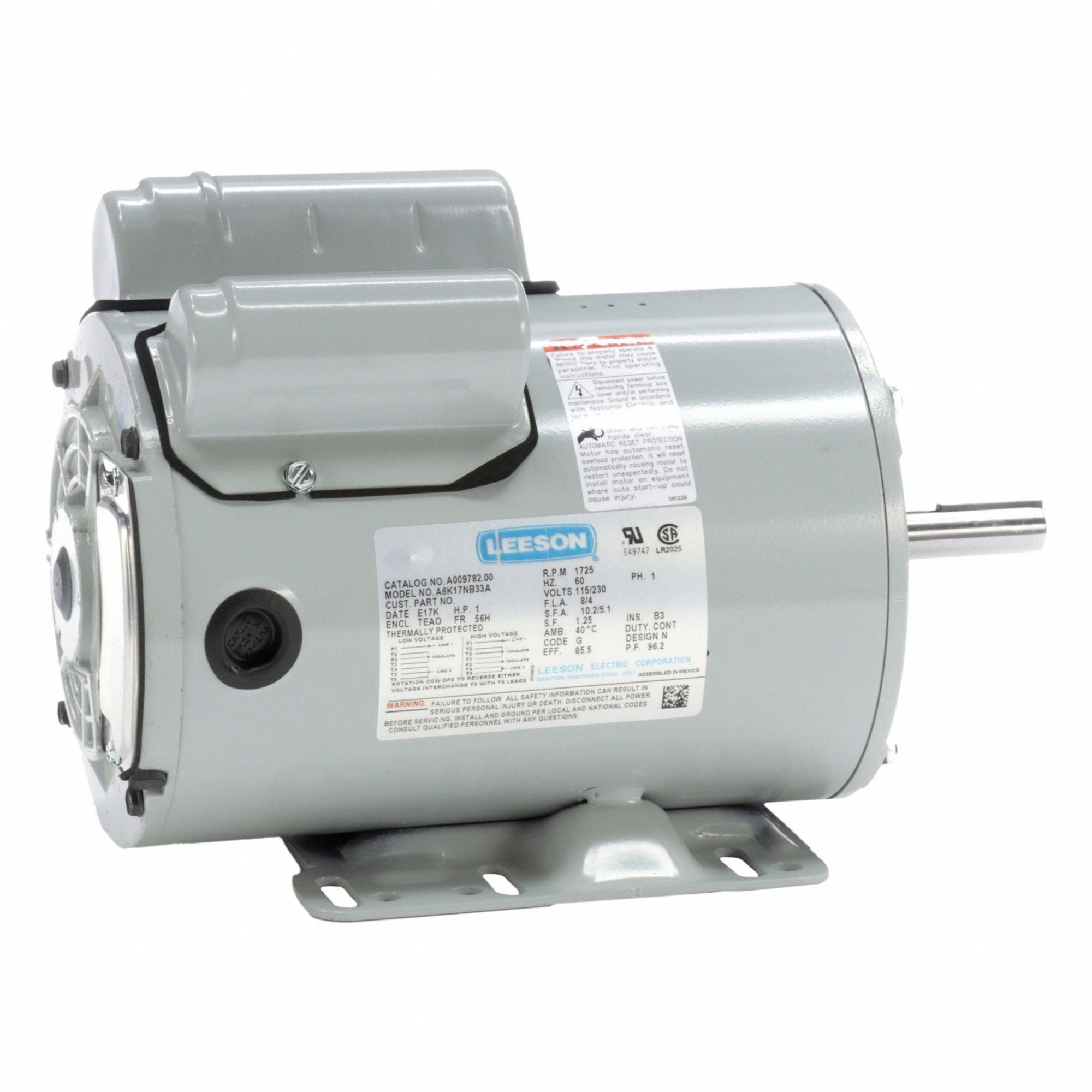 LESSON A00978200 Farm Duty Motor Farm Duty 115/230V AC