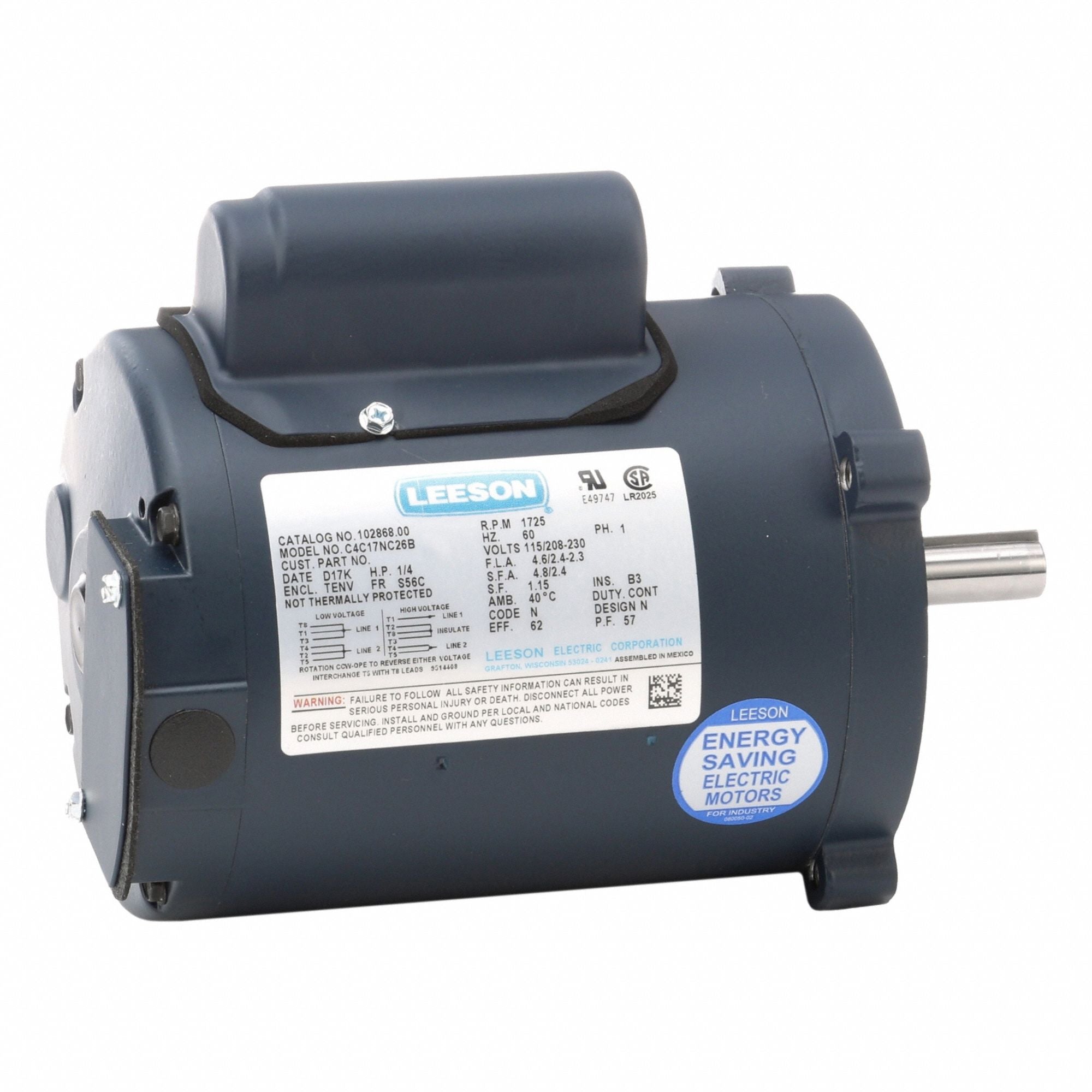 LESSON 10286800 General Purpose Motor 115/230V 20 lb