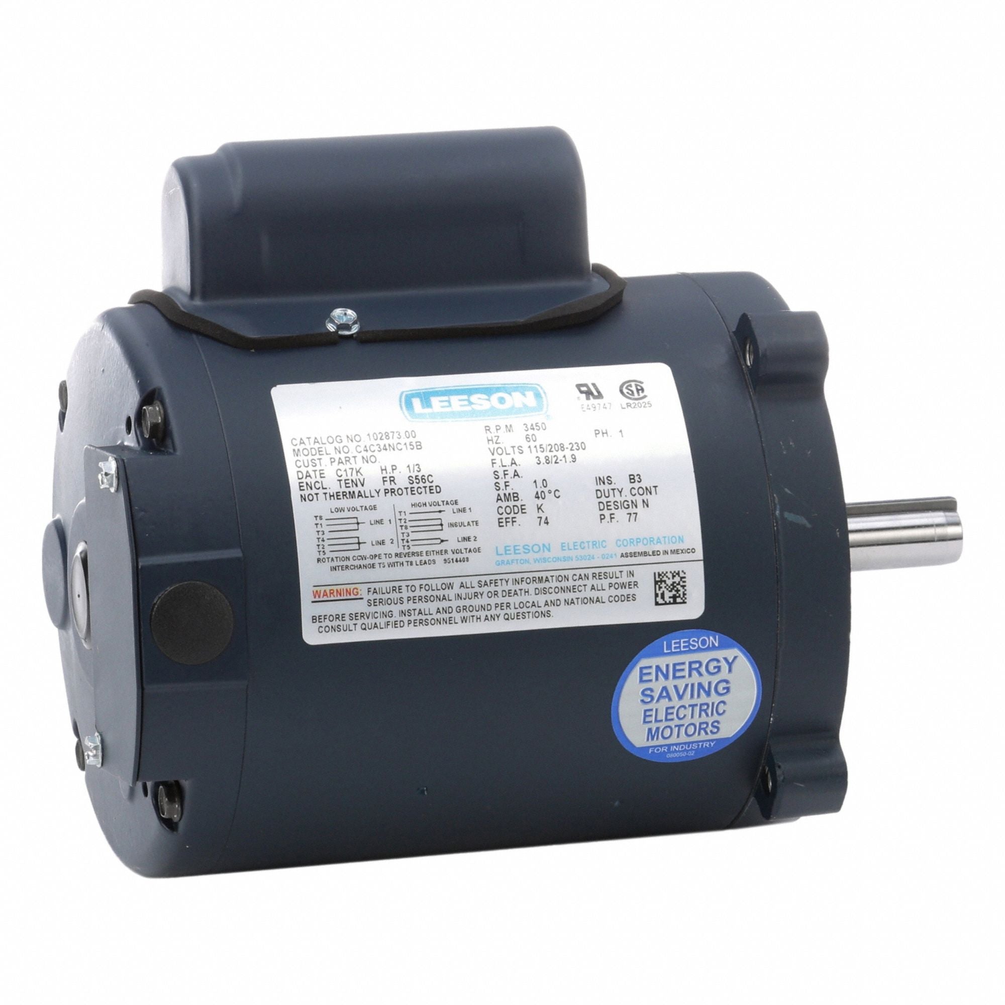 LESSON 10287300 General Purpose Motor 115/230V 19 lb