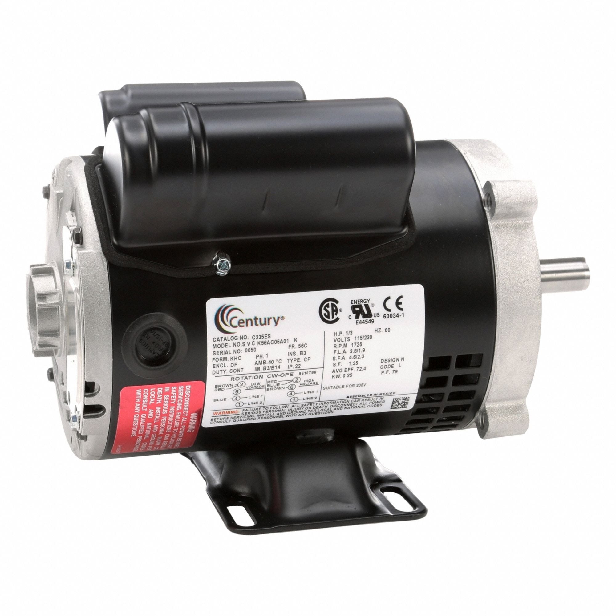 CENTURY C235ES General Purpose Motor 115/230V 25 lb