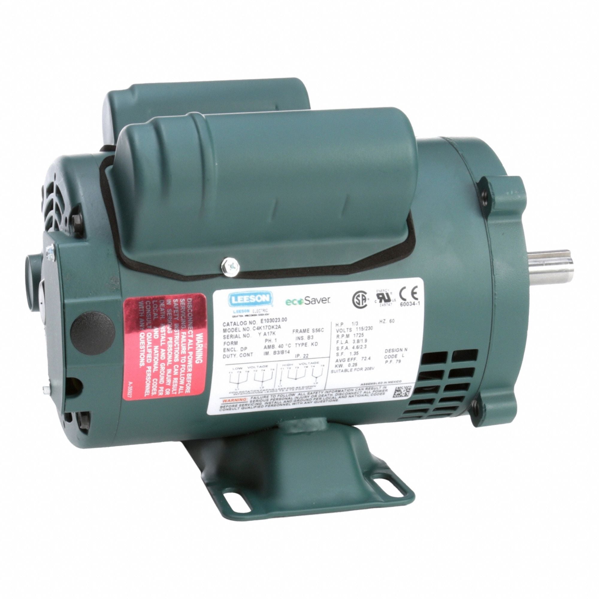 LESSON E10302300 General Purpose Motor 115/230V 20 lb