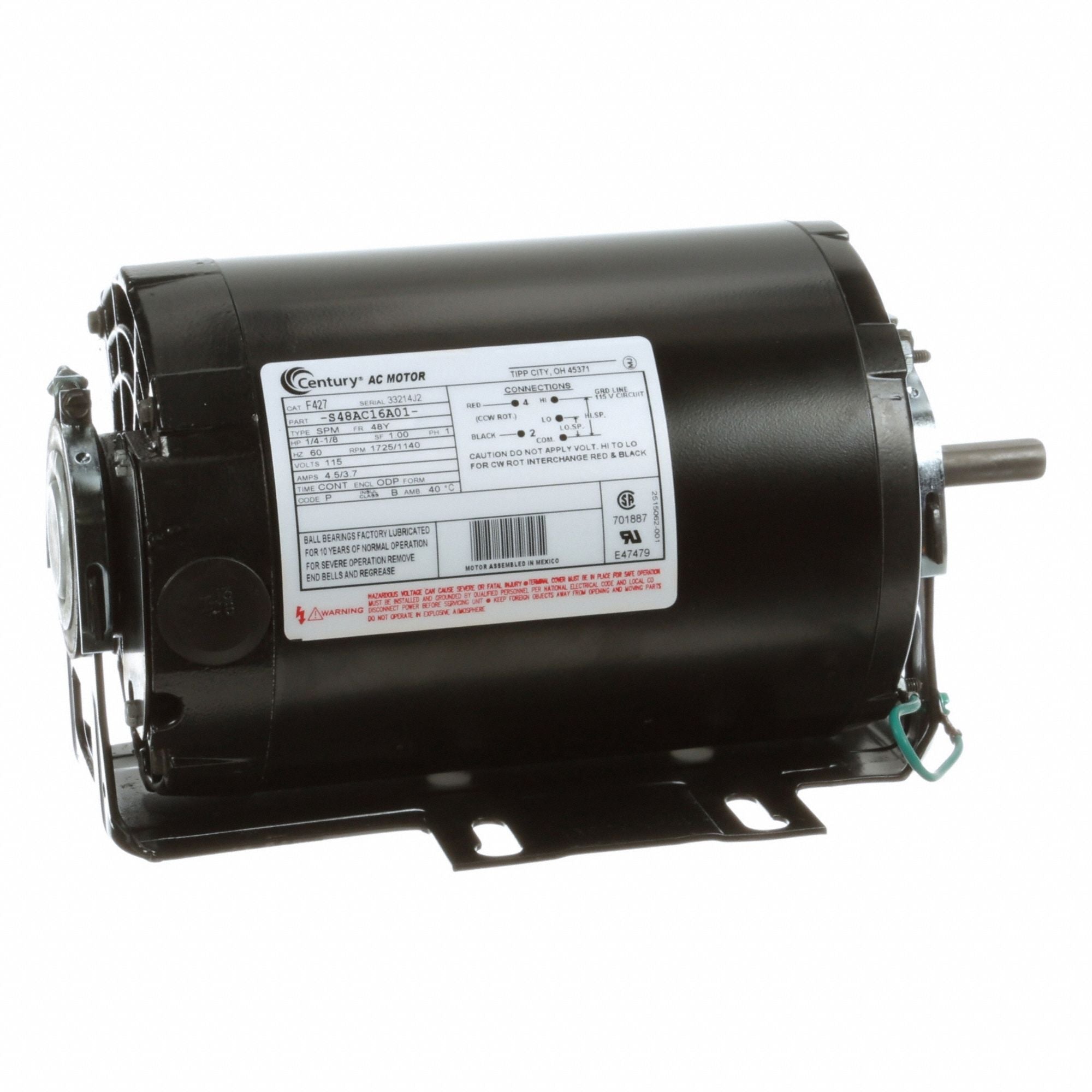CENTURY F427 General Purpose Motor 115V 21 lb