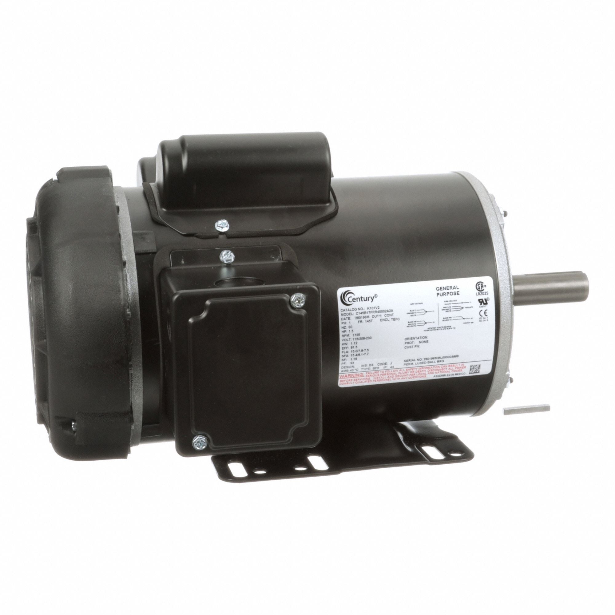 CENTURY K101V2 General Purpose Motor 115/208-230V