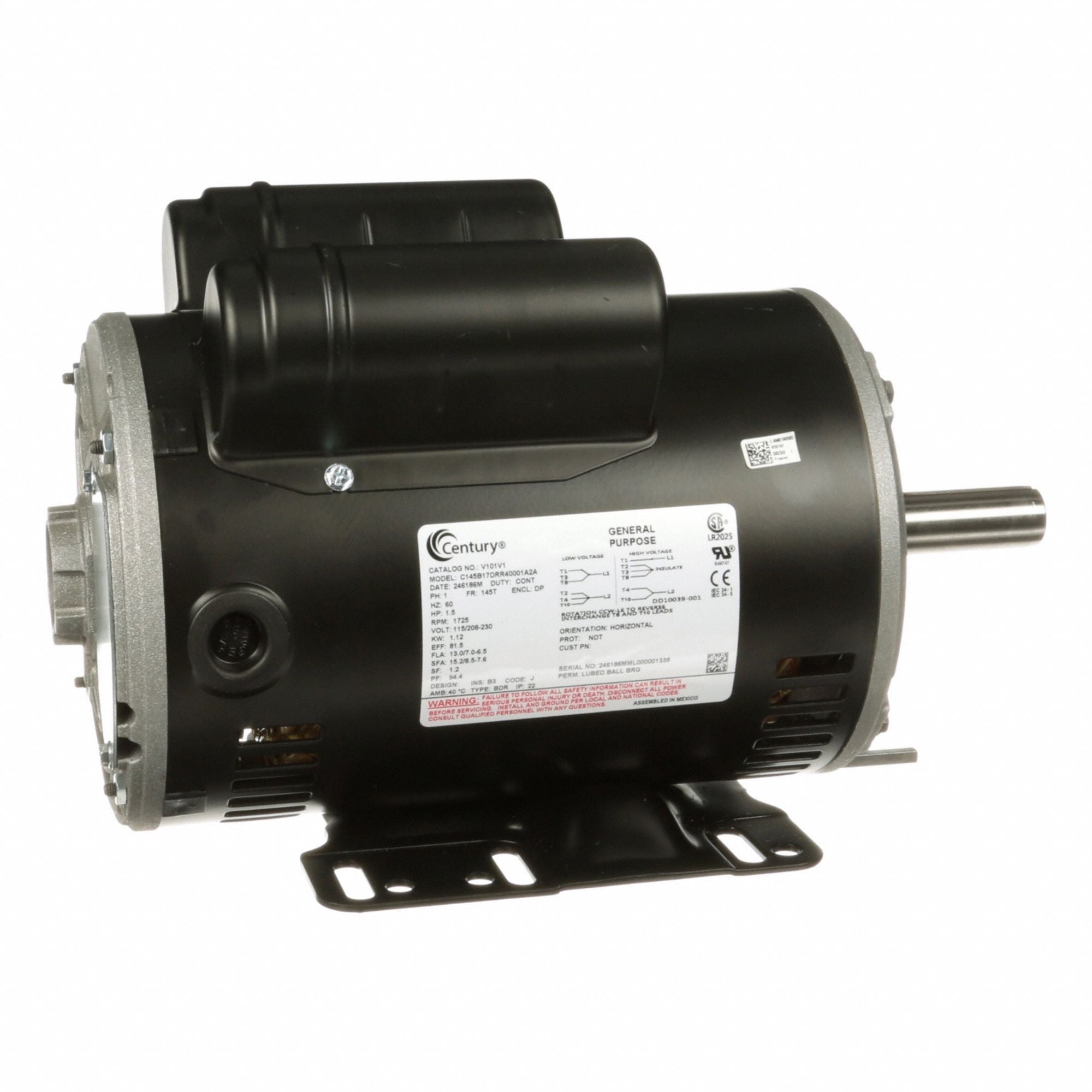 CENTURY V101V1 General Purpose Motor 115/208-230V
