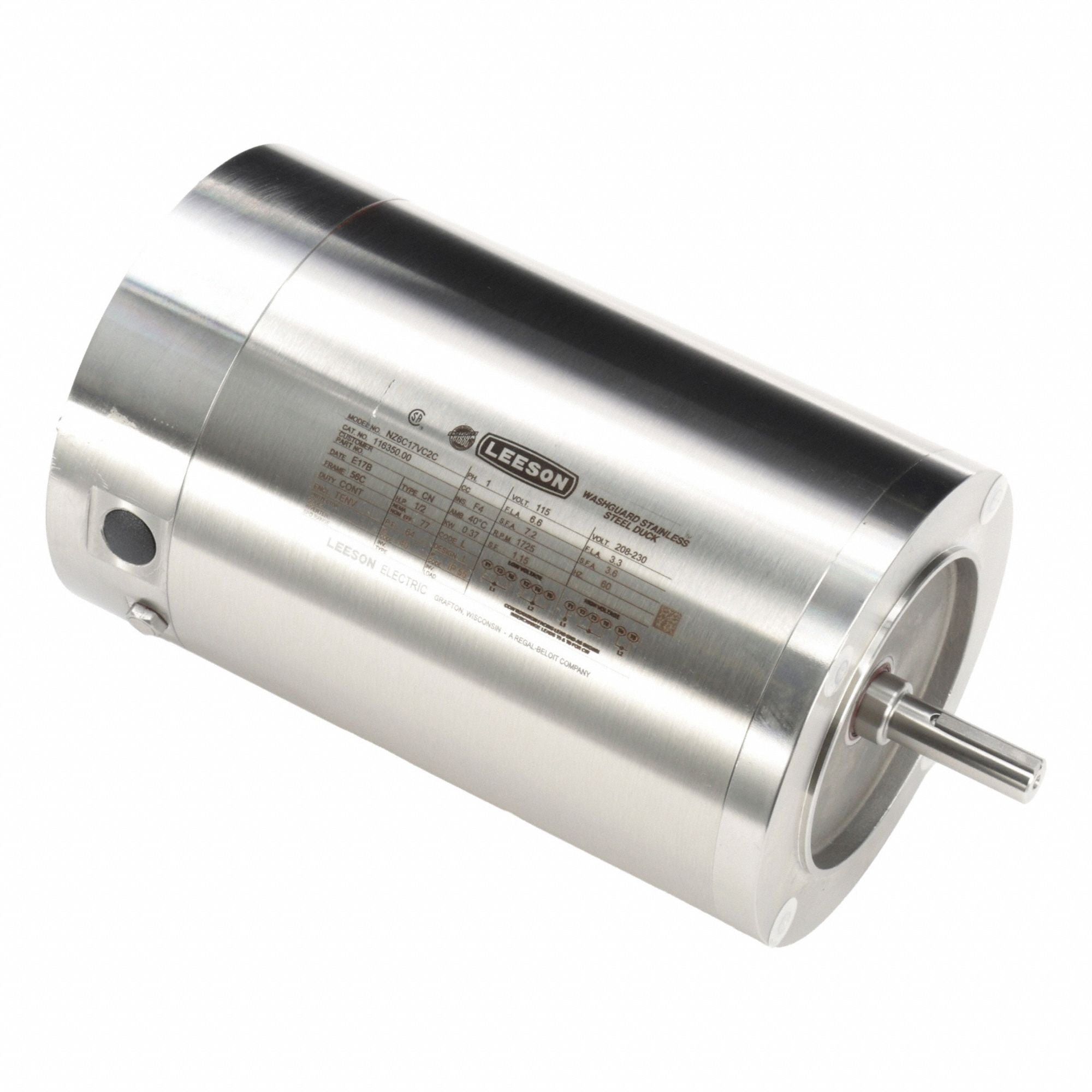 LESSON 11635000 Washdown Motor 115/230V AC 12 11/16 L