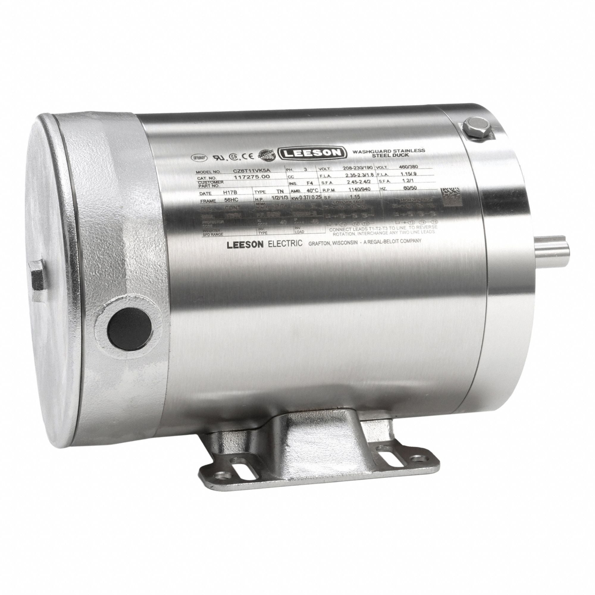 LESSON 11727500 Washdown Motor 230/460V AC 11 1/2 L
