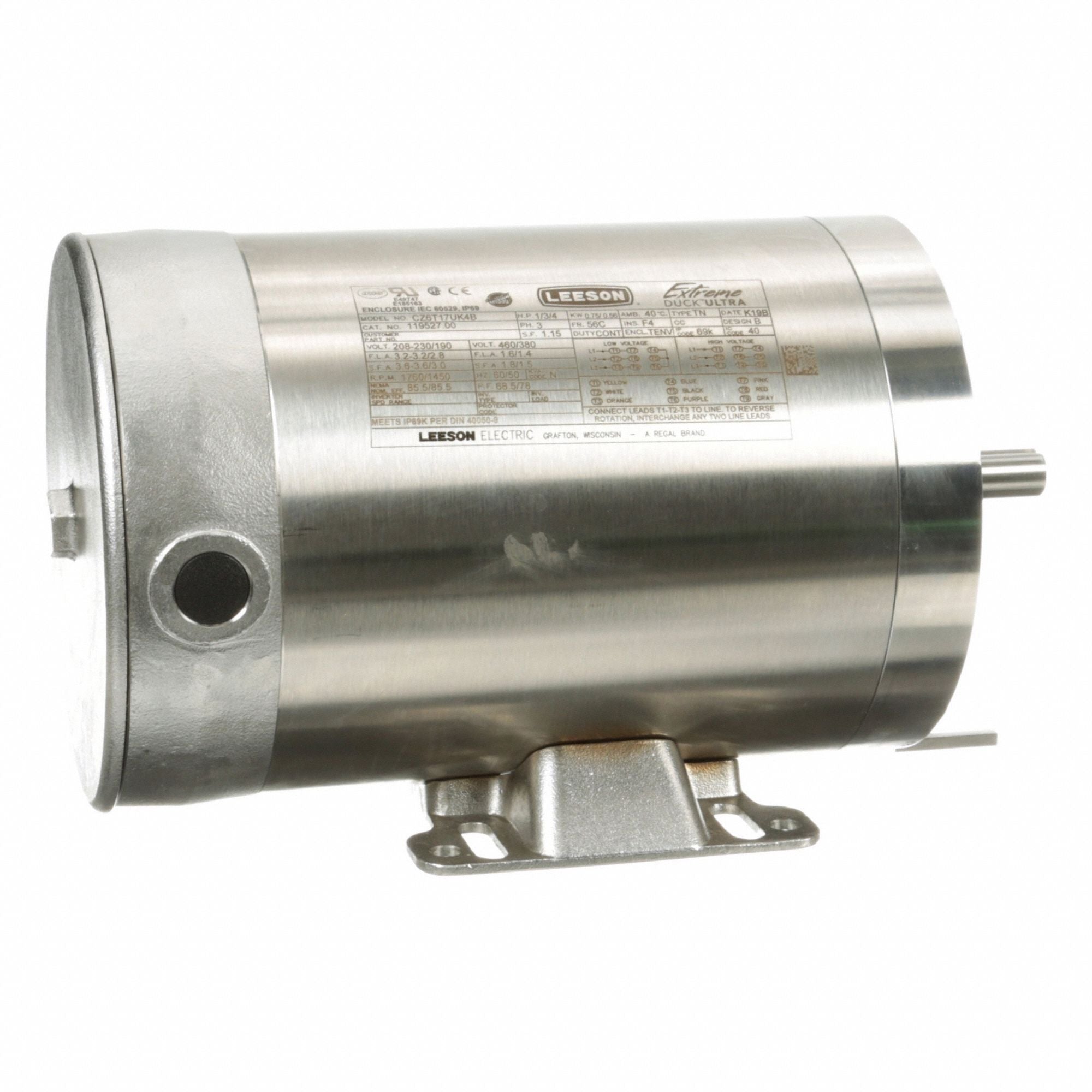 LESSON 11952700 Washdown Motor 230/460V AC 12 1/4 L