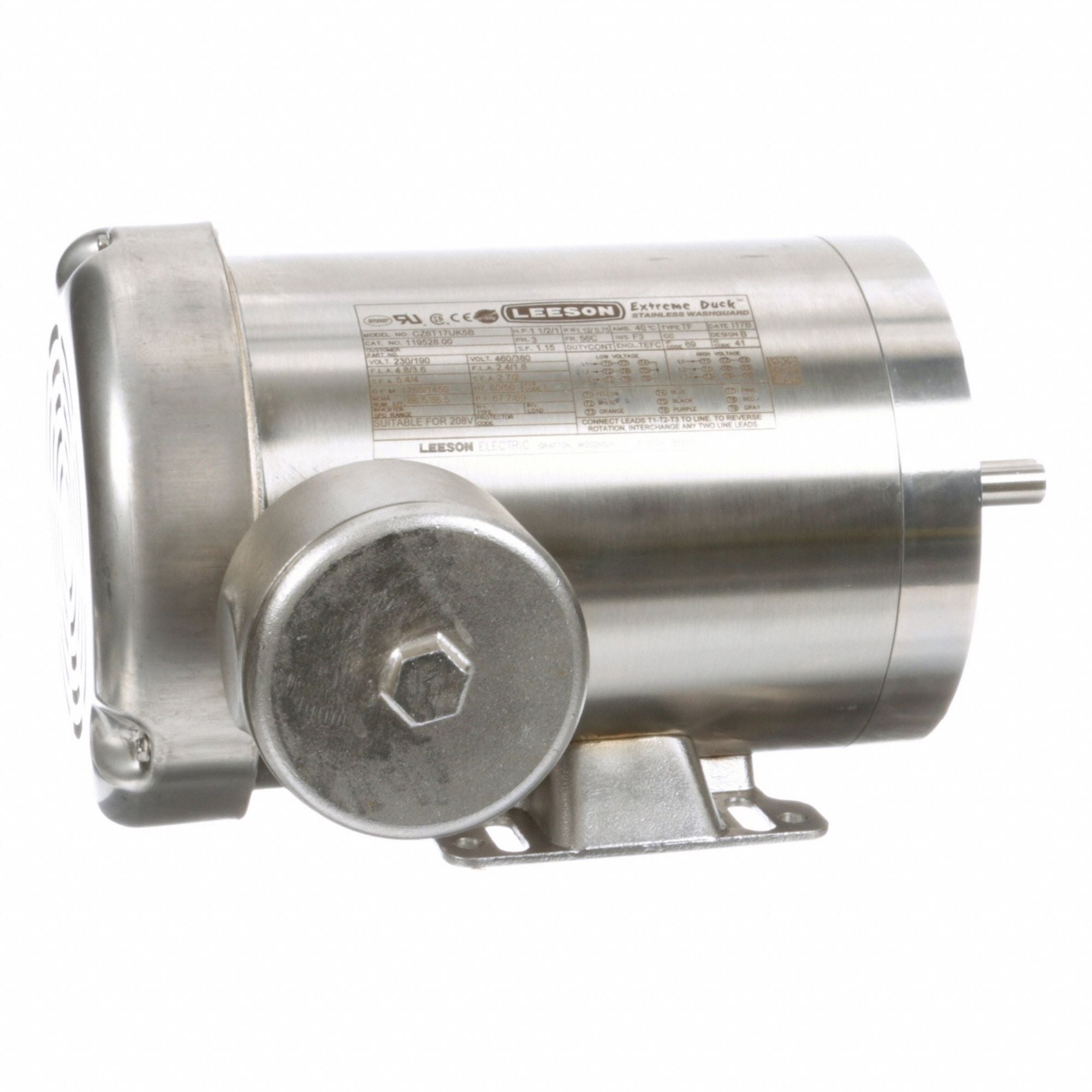 LESSON 11952800 Washdown Motor 230/460V AC 12 7/16 L