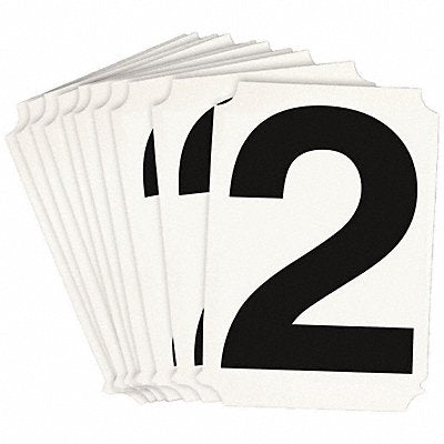 BRADY 8220P2 Numbers and Letters Labels PK 10