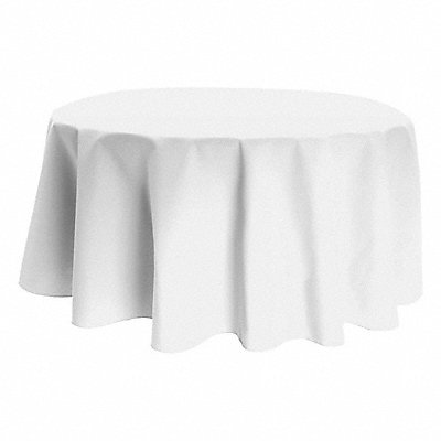R R TEXTILE ATSignature71R9680White Tablecloth Round Color White PK12