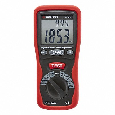 TRIPLETT MG430NIST Insulation Tester 2000 megaohm Digital