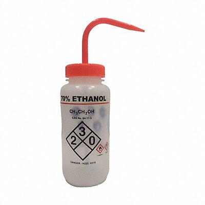 GRAINGER 832J89 Wash Bottle 500 mL Cap. Plastic PK6