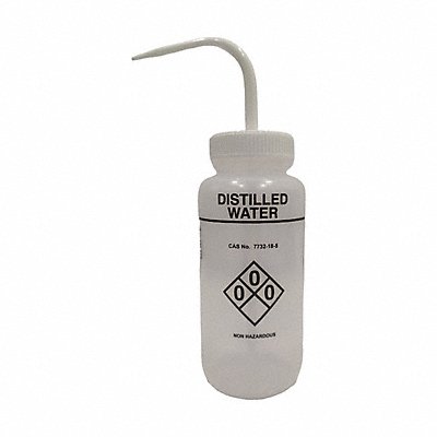 GRAINGER 832J95 Wash Bottle 500 mL Cap. Plastic PK4