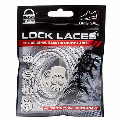 LOCK LACES WHT48 Safety Shoe Laces White 48 L PR