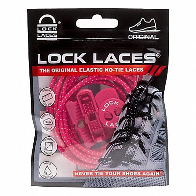 LOCK LACES PNK48 Safety Shoe Laces Hot Pink 48 L PR