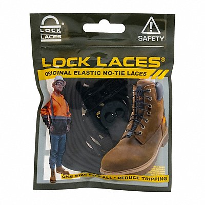 LOCK LACES BLK72 Safety Boot Laces Black 72 L PR