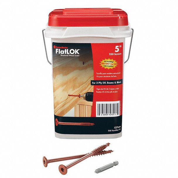 FASTENMASTER FMFL005B250 WOOD SCREW 5in L PK250