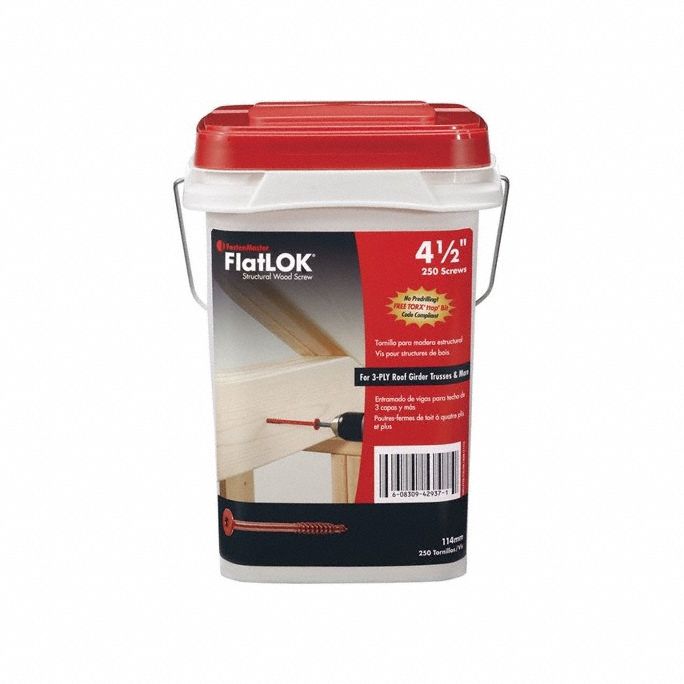 FASTENMASTER FMFL412B250 WOOD SCREW 4.5in L PK250