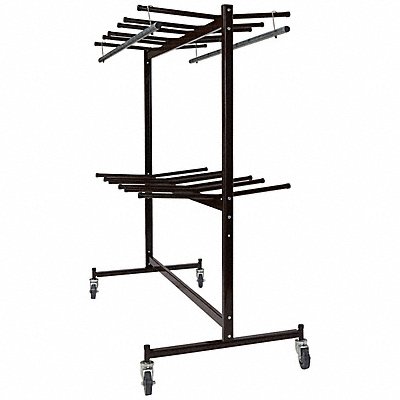 NATIONAL PUBLIC SEATING 8460 Folding Chair/Coat Cart 67 x 70