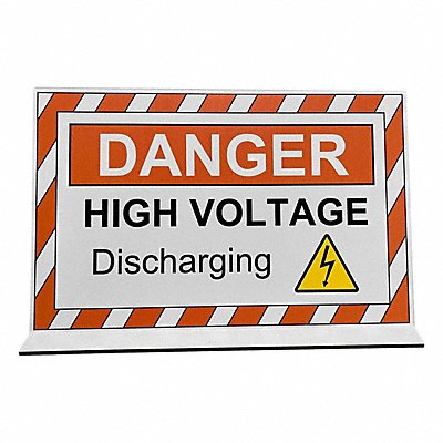 ZING 2650 Safety Sign 6 1/2 H High Voltage Legend