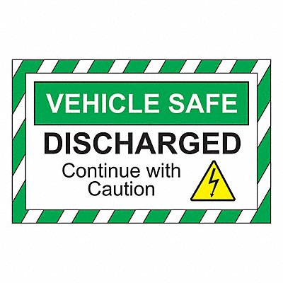 ZING 2656 Safety Sign 10 H Vehicle Safe Legend