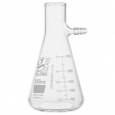 GLOBE SCIENTIFIC 8450250 Filtering Flask 250 mL 158 mm H PK6