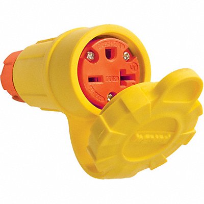 PASS  SEYMOUR 15W48AM Straight Blade Connector 20 A Yellow