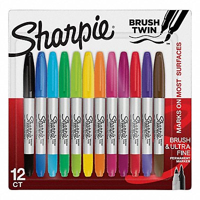 SHARPIE 2168237 Permanent Marker Assorted Capped PK12