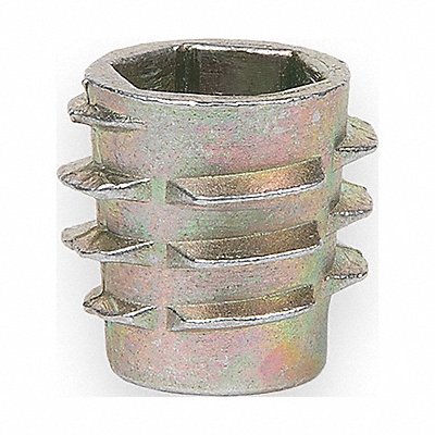 GRAINGER 85161813PK50 Threaded Insert for Soft Wood PK 50