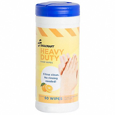 ABILITY ONE 8520010000000 Cleaning Wipes Citrus 6.3 inL 6.25 inW