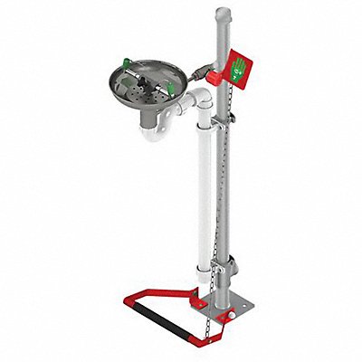 HUGHES SAFETY 85GSP Eye/Face Wash Station Pedestal Silver