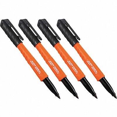 KLEIN TOOLS 861014 Permanent Marker Fine Tip Black PK4