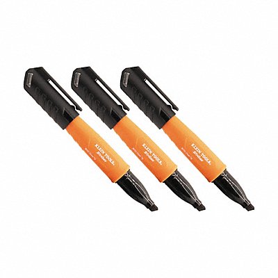 KLEIN TOOLS 861023 Permanent Marker Chisel Tip Black PK3