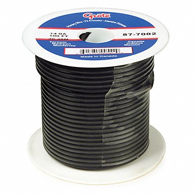 GROTE 878002 Primary Wire 16 AWG 1 Cond 100 ft Black